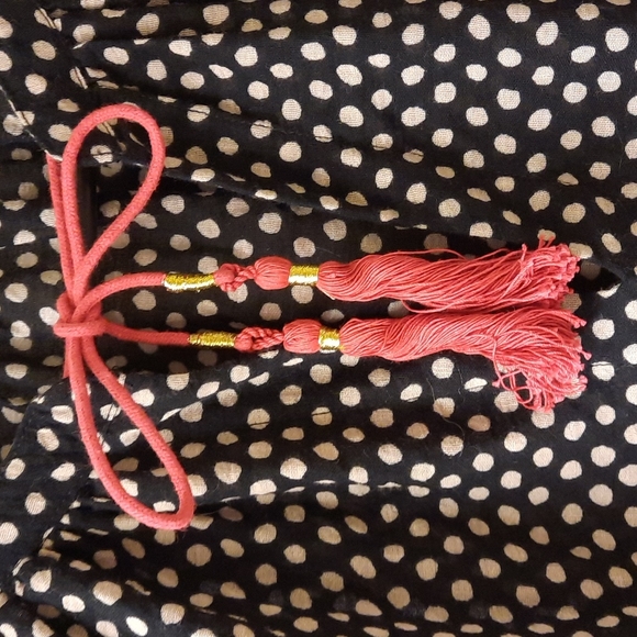 Boden Boho Tassle Tie Cotton Blouse - Picture 5 of 11